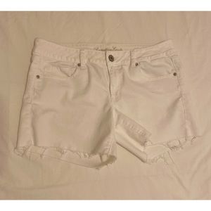 American Eagle White Denim Shorts
